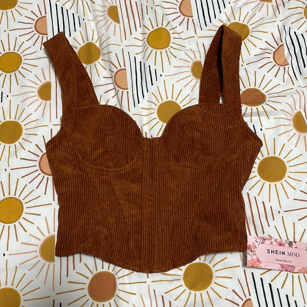 SHEIN, SIZE XS, COLOR RUST CORSET